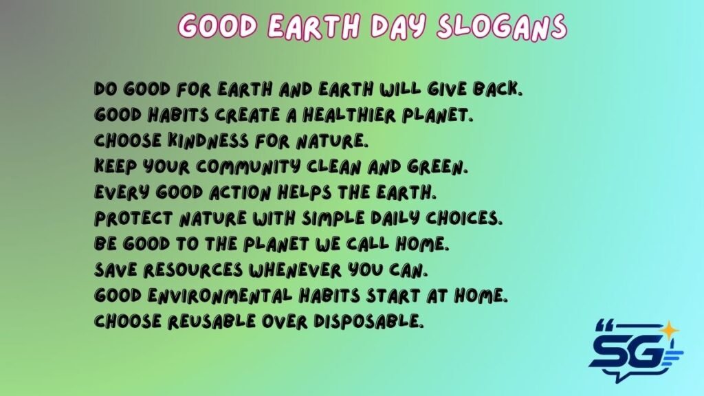 Good Earth Day Slogans