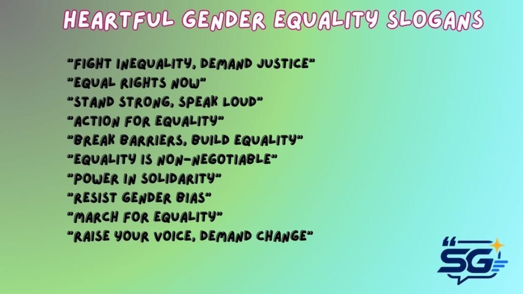 Heartful Gender Equality Slogans