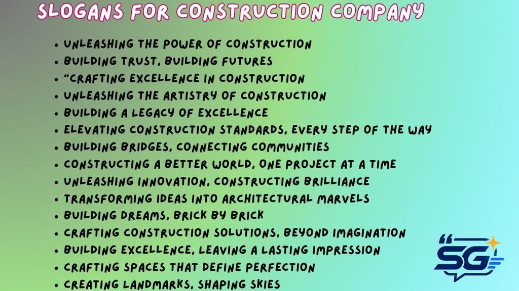 Slogans for Construction Company